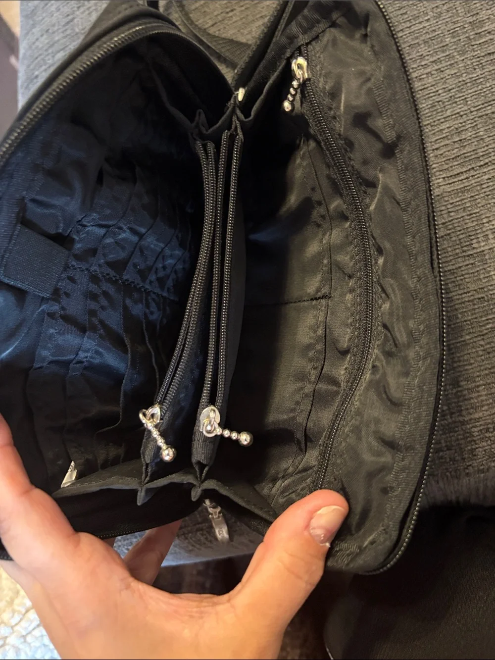Baggallini Black Crossbody Messenger Bag with Gold Hardware